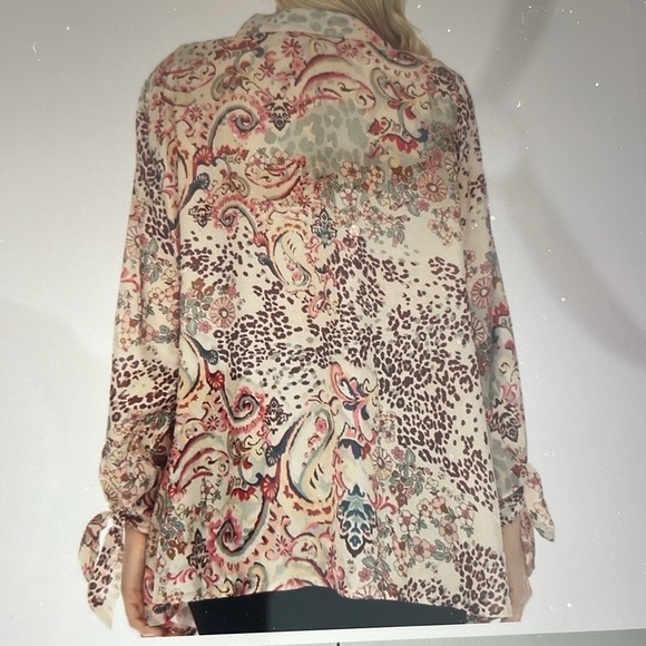 NWT JOHNNY WAS JUNGLE PAISLEY RASVANA BLOUSE - Picture 5 of 11